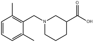 1-[(2,6-DIMETHYLPHENYL)METHYL]-PIPERIDINE-3-CARBOXYLIC ACID Struktur