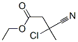 Butyric acid, 3-chloro-3-cyano-, ethyl ester (7CI) Struktur