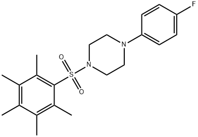 1-(4-fluorophenyl)-4-[(2,3,4,5,6-pentamethylphenyl)sulfonyl]piperazine Struktur