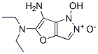 1H-Furo[3,2-c]pyrazole-5,6-diamine,  N,N-diethyl-1-hydroxy-,  2-oxide  (9CI) Struktur