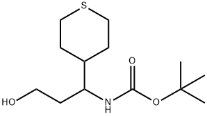 3-(Boc-aMino)-3-(4-tetrahydrothiopyranyl)-1-propanol Struktur