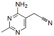 5-Pyrimidineacetonitrile, 4-amino-2-methyl- (7CI) Struktur