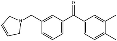 3,4-DIMETHYL-3'-(3-PYRROLINOMETHYL) BENZOPHENONE Struktur