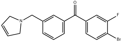 4-BROMO-3-FLUORO-3'-(3-PYRROLINOMETHYL) BENZOPHENONE Struktur