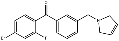 4-BROMO-2-FLUORO-3'-(3-PYRROLINOMETHYL) BENZOPHENONE price.