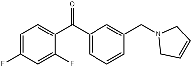 2,4-DIFLUORO-3'-(3-PYRROLINOMETHYL) BENZOPHENONE Struktur