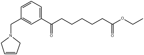 ETHYL 7-OXO-7-[3-(3-PYRROLINOMETHYL)PHENYL]HEPTANOATE Struktur