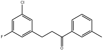 3-(3-CHLORO-5-FLUOROPHENYL)-3'-METHYLPROPIOPHENONE Struktur