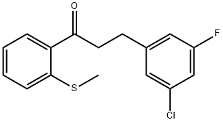 3-(3-CHLORO-5-FLUOROPHENYL)-2'-THIOMETHYLPROPIOPHENONE Struktur