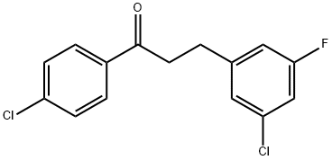 4'-CHLORO-3-(3-CHLORO-5-FLUOROPHENYL)PROPIOPHENONE Struktur