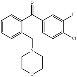 4'-CHLORO-3'-FLUORO-2-MORPHOLINOMETHYL BENZOPHENONE Struktur