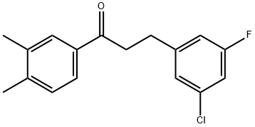 3-(3-CHLORO-5-FLUOROPHENYL)-3',4'-DIMETHYLPROPIOPHENONE Struktur