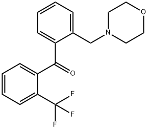 2-MORPHOLINOMETHYL-2'-TRIFLUOROMETHYLBENZOPHENONE Struktur