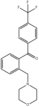 2-MORPHOLINOMETHYL-4'-TRIFLUOROMETHYLBENZOPHENONE Struktur