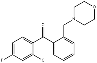 2-CHLORO-4-FLUORO-2'-MORPHOLINOMETHYL BENZOPHENONE Struktur