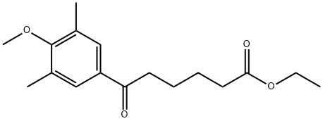 ETHYL 6-(3,5-DIMETHYL-4-METHOXYPHENYL)-6-OXOHEXANOATE Struktur