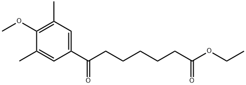 ETHYL 7-(3,5-DIMETHYL-4-METHOXYPHENYL)-7-OXOHEPTANOATE Struktur