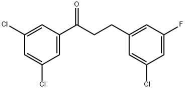 3-(3-CHLORO-5-FLUOROPHENYL)-3',5'-DICHLOROPROPIOPHENONE Struktur