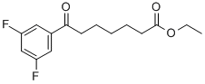 ETHYL 7-(3,5-DIFLUOROPHENYL)-7-OXOHEPTANOATE Struktur