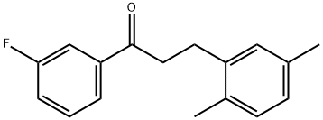 3-(2,5-DIMETHYLPHENYL)-3'-FLUOROPROPIOPHENONE Struktur