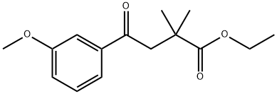 ETHYL 2,2-DIMETHYL-4-(3-METHOXYPHENYL)-4-OXOBUTYRATE Struktur