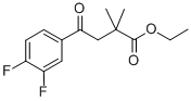 ETHYL 4-(3,4-DIFLUOROPHENYL)-2,2-DIMETHYL-4-OXOBUTYRATE Struktur