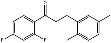 2',4'-DIFLUORO-3-(2,5-DIMETHYLPHENYL)PROPIOPHENONE Struktur