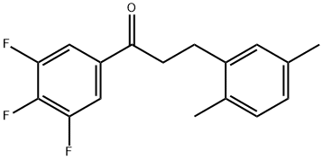 3-(2,5-DIMETHYLPHENYL)-3',4',5'-TRIFLUOROPROPIOPHENONE Struktur