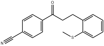 4'-CYANO-3-(2-THIOMETHYLPHENYL)PROPIOPHENONE Struktur