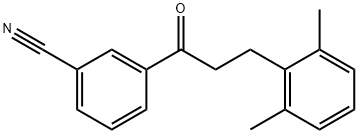 3'-CYANO-3-(2,6-DIMETHYLPHENYL)PROPIOPHENONE Struktur