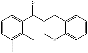 2',3'-DIMETHYL-3-(2-THIOMETHYLPHENYL)PROPIOPHENONE Struktur