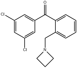 2'-AZETIDINOMETHYL-3,5-DICHLOROBENZOPHENONE Struktur