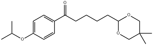 5-(5,5-DIMETHYL-1,3-DIOXAN-2-YL)-4'-ISOPROPOXYVALEROPHENONE Struktur