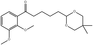 2',3'-DIMETHOXY-5-(5,5-DIMETHYL-1,3-DIOXAN-2-YL)VALEROPHENONE Struktur