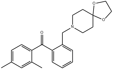 2,4-DIMETHYL-2'-[8-(1,4-DIOXA-8-AZASPIRO[4.5]DECYL)METHYL]BENZOPHENONE Struktur