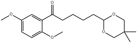 2',5'-DIMETHOXY-5-(5,5-DIMETHYL-1,3-DIOXAN-2-YL)VALEROPHENONE Struktur