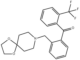 2-[8-(1,4-DIOXA-8-AZASPIRO[4.5]DECYL)METHYL]-2'-TRIFLUOROBENZOPHENONE Struktur