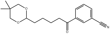 3'-CYANO-5-(5,5-DIMETHYL-1,3-DIOXAN-2-YL)VALEROPHENONE Struktur