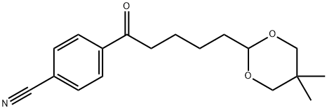 4'-CYANO-5-(5,5-DIMETHYL-1,3-DIOXAN-2-YL)VALEROPHENONE Struktur