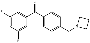 4'-AZETIDINOMETHYL-3,5-DIFLUOROBENZOPHENONE Struktur