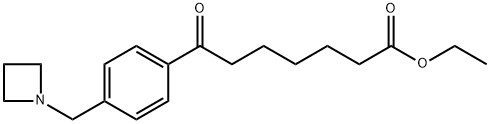 ETHYL 7-[4-(AZETIDINOMETHYL)PHENYL]-7-OXOHEPTANOATE Struktur