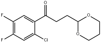 2'-CHLORO-4',5'-DIFLUORO-3-(1,3-DIOXAN-2-YL)-PROPIOPHENONE Struktur