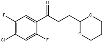 4'-CHLORO-2',5'-DIFLUORO-3-(1,3-DIOXAN-2-YL)-PROPIOPHENONE Struktur