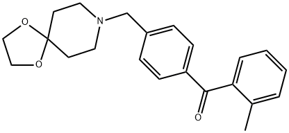 4'-[8-(1,4-DIOXA-8-AZASPIRO[4.5]DECYL)METHYL]-2-METHYL BENZOPHENONE Struktur