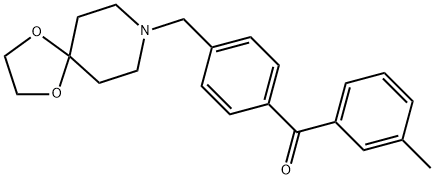 4'-[8-(1,4-DIOXA-8-AZASPIRO[4.5]DECYL)METHYL]-3-METHYL BENZOPHENONE Struktur