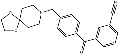 3-CYANO-4'-[8-(1,4-DIOXA-8-AZASPIRO[4.5]DECYL)METHYL]BENZOPHENONE Struktur