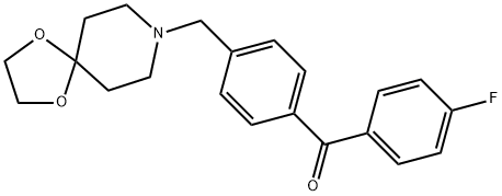 4'-[8-(1,4-DIOXA-8-AZASPIRO[4.5]DECYL)METHYL]-4-FLUOROBENZOPHENONE Struktur