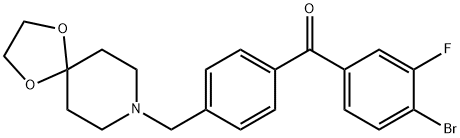 4-BROMO-4'-[8-(1,4-DIOXA-8-AZASPIRO[4.5]DECYL)METHYL]-3-FLUOROBENZOPHENONE price.