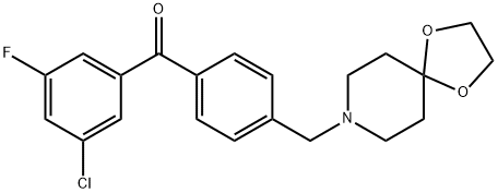 3-CHLORO-4'-[8-(1,4-DIOXA-8-AZASPIRO[4.5]DECYL)METHYL]-5-FLUOROBENZOPHENONE price.