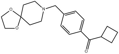 CYCLOBUTYL 4-[8-(1,4-DIOXA-8-AZASPIRO[4.5]DECYL)METHYL]PHENYL KETONE Struktur